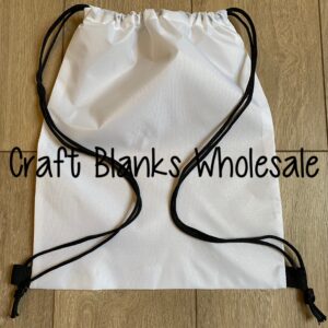 White drawstring backpack suitable for sublimation/htv
